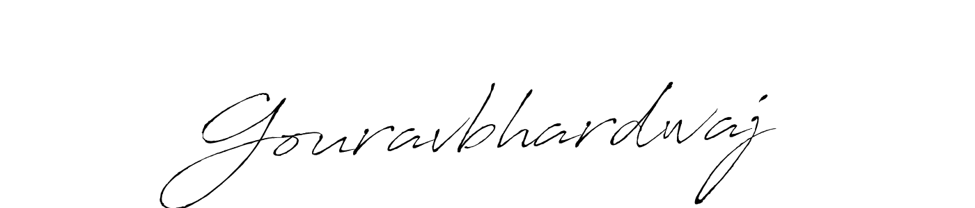 Create a beautiful signature design for name Gouravbhardwaj. With this signature (Antro_Vectra) fonts, you can make a handwritten signature for free. Gouravbhardwaj signature style 6 images and pictures png