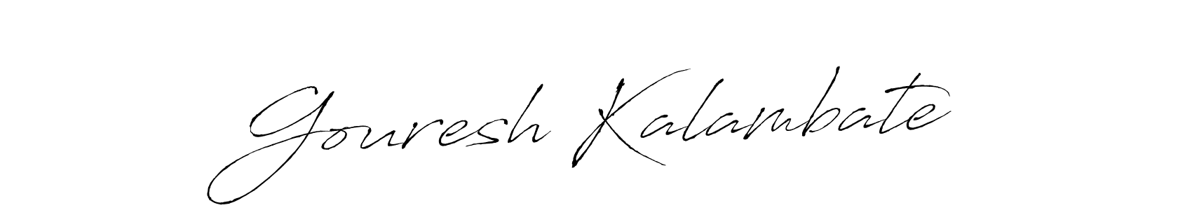 Gouresh Kalambate stylish signature style. Best Handwritten Sign (Antro_Vectra) for my name. Handwritten Signature Collection Ideas for my name Gouresh Kalambate. Gouresh Kalambate signature style 6 images and pictures png