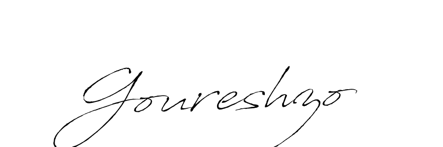 How to make Goureshzo signature? Antro_Vectra is a professional autograph style. Create handwritten signature for Goureshzo name. Goureshzo signature style 6 images and pictures png