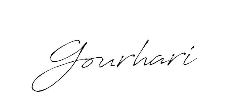 How to make Gourhari signature? Antro_Vectra is a professional autograph style. Create handwritten signature for Gourhari name. Gourhari signature style 6 images and pictures png