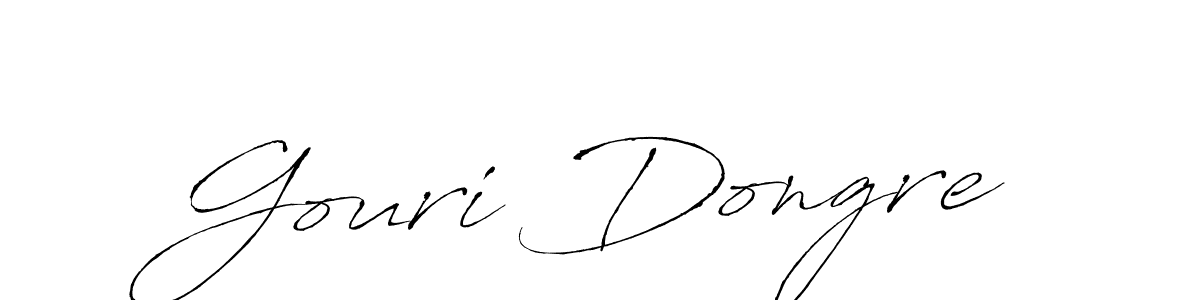 How to make Gouri Dongre name signature. Use Antro_Vectra style for creating short signs online. This is the latest handwritten sign. Gouri Dongre signature style 6 images and pictures png