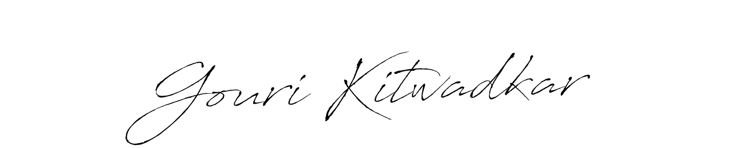 Also You can easily find your signature by using the search form. We will create Gouri Kitwadkar name handwritten signature images for you free of cost using Antro_Vectra sign style. Gouri Kitwadkar signature style 6 images and pictures png