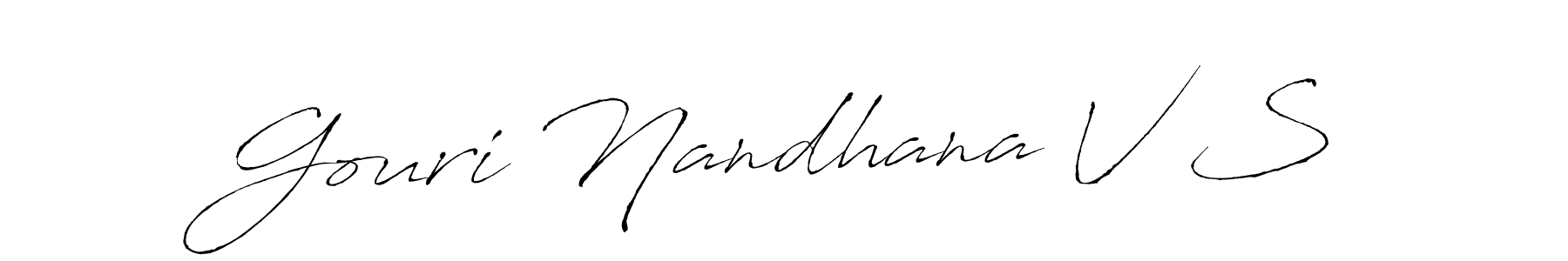 You can use this online signature creator to create a handwritten signature for the name Gouri Nandhana V S. This is the best online autograph maker. Gouri Nandhana V S signature style 6 images and pictures png