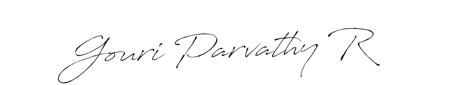 Make a beautiful signature design for name Gouri Parvathy R. Use this online signature maker to create a handwritten signature for free. Gouri Parvathy R signature style 6 images and pictures png