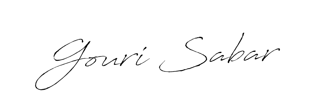 Use a signature maker to create a handwritten signature online. With this signature software, you can design (Antro_Vectra) your own signature for name Gouri Sabar. Gouri Sabar signature style 6 images and pictures png