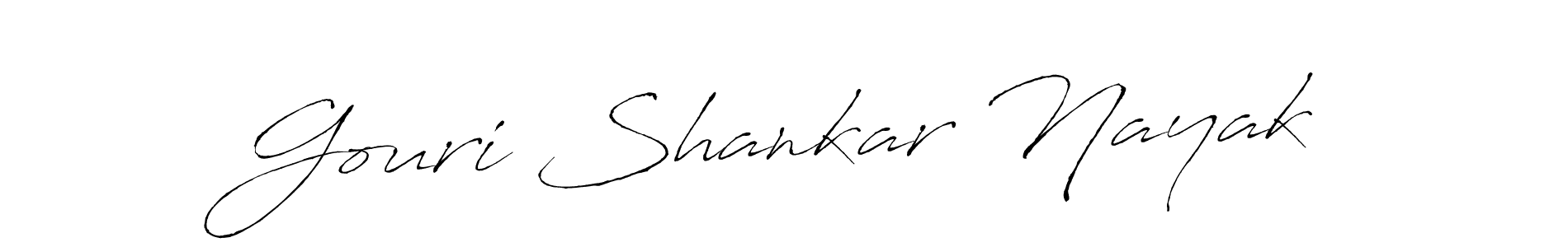 How to make Gouri Shankar Nayak name signature. Use Antro_Vectra style for creating short signs online. This is the latest handwritten sign. Gouri Shankar Nayak signature style 6 images and pictures png