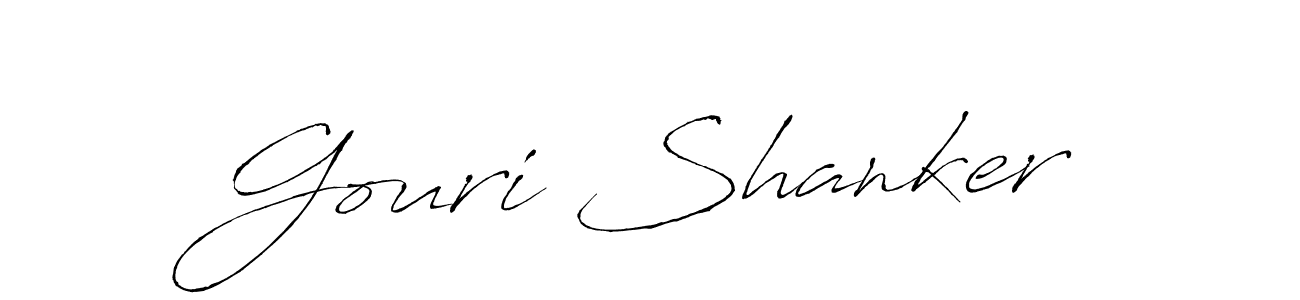 The best way (Antro_Vectra) to make a short signature is to pick only two or three words in your name. The name Gouri Shanker include a total of six letters. For converting this name. Gouri Shanker signature style 6 images and pictures png