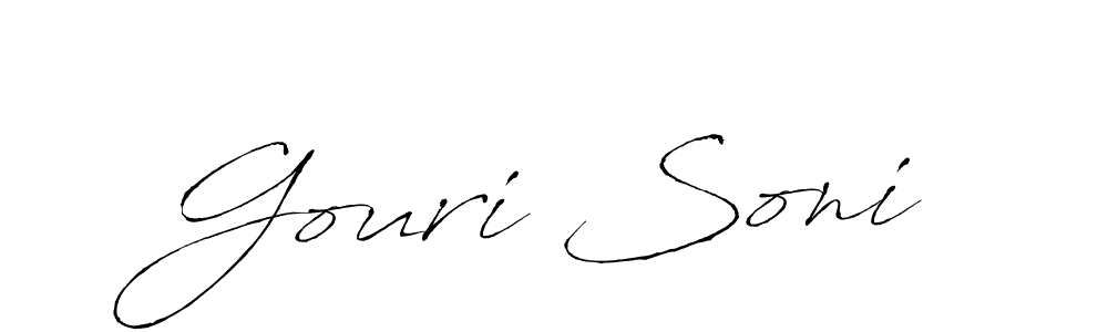 Make a beautiful signature design for name Gouri Soni. Use this online signature maker to create a handwritten signature for free. Gouri Soni signature style 6 images and pictures png