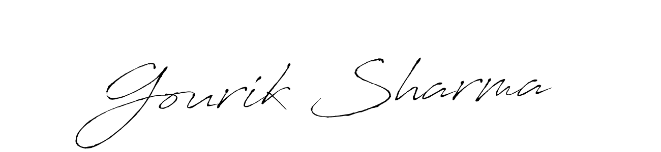 Also we have Gourik Sharma name is the best signature style. Create professional handwritten signature collection using Antro_Vectra autograph style. Gourik Sharma signature style 6 images and pictures png