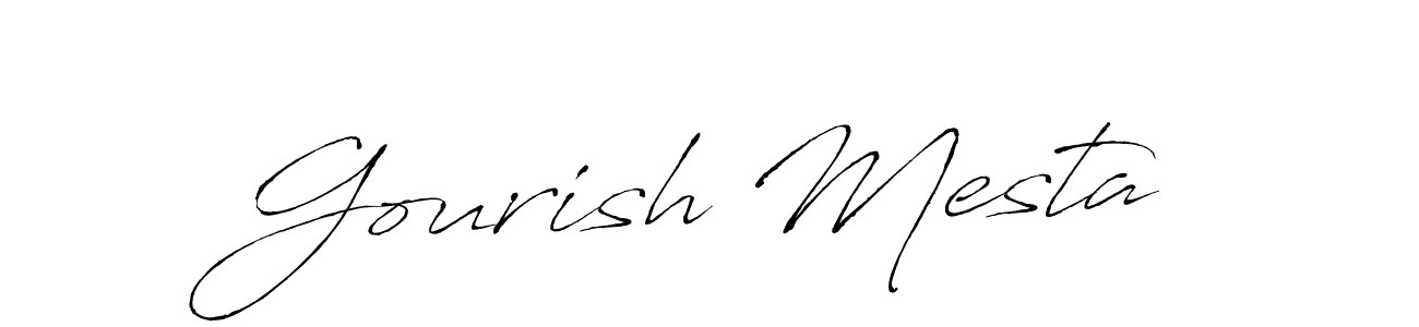 Make a beautiful signature design for name Gourish Mesta. With this signature (Antro_Vectra) style, you can create a handwritten signature for free. Gourish Mesta signature style 6 images and pictures png