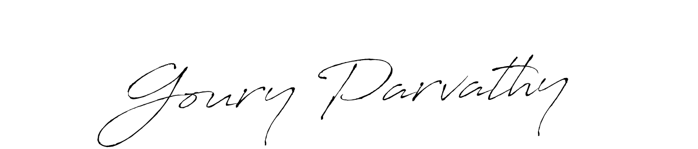 Use a signature maker to create a handwritten signature online. With this signature software, you can design (Antro_Vectra) your own signature for name Goury Parvathy. Goury Parvathy signature style 6 images and pictures png