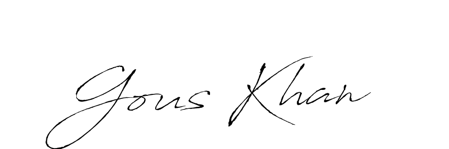Design your own signature with our free online signature maker. With this signature software, you can create a handwritten (Antro_Vectra) signature for name Gous Khan. Gous Khan signature style 6 images and pictures png