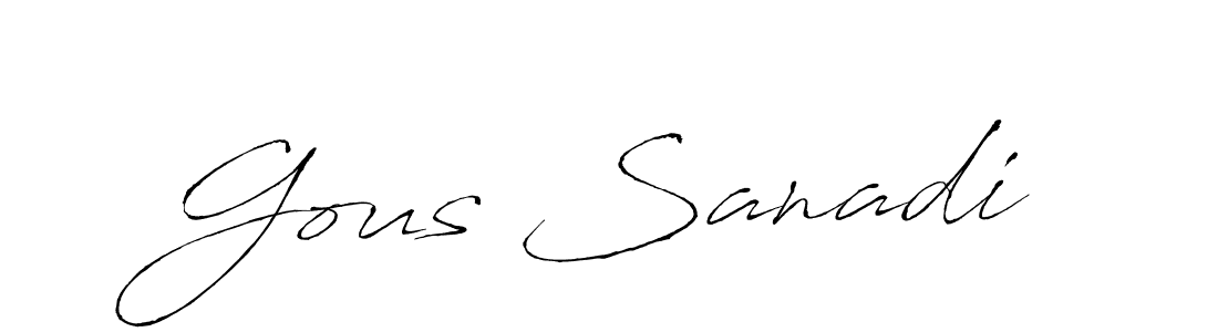 You should practise on your own different ways (Antro_Vectra) to write your name (Gous Sanadi) in signature. don't let someone else do it for you. Gous Sanadi signature style 6 images and pictures png