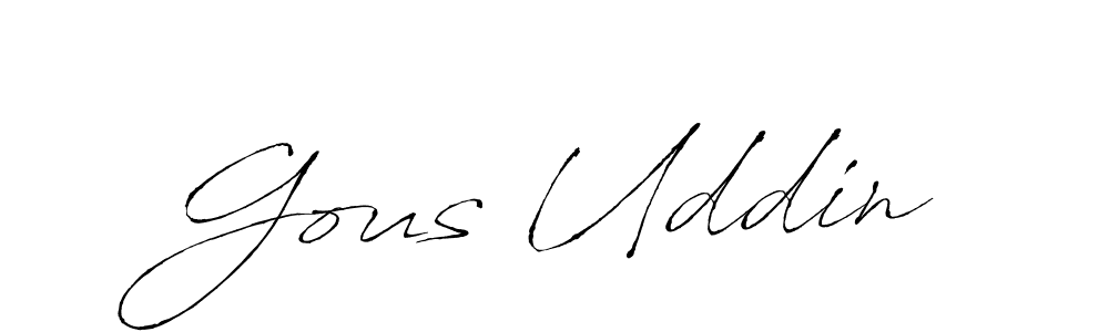 Make a beautiful signature design for name Gous Uddin. With this signature (Antro_Vectra) style, you can create a handwritten signature for free. Gous Uddin signature style 6 images and pictures png