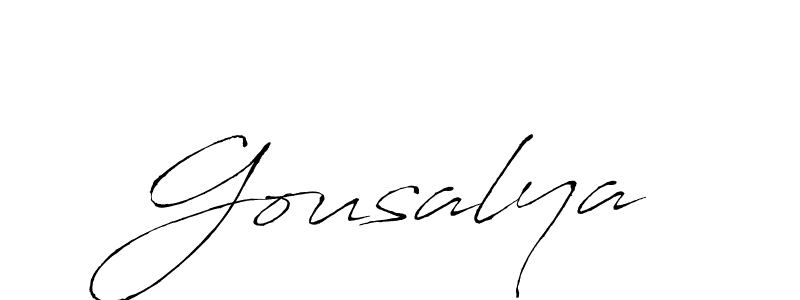 Create a beautiful signature design for name Gousalya. With this signature (Antro_Vectra) fonts, you can make a handwritten signature for free. Gousalya signature style 6 images and pictures png