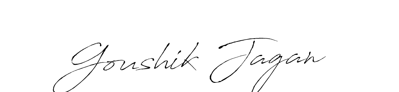 Create a beautiful signature design for name Goushik Jagan. With this signature (Antro_Vectra) fonts, you can make a handwritten signature for free. Goushik Jagan signature style 6 images and pictures png