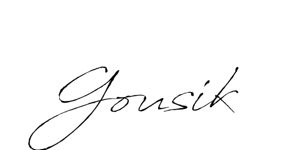 Make a beautiful signature design for name Gousik. With this signature (Antro_Vectra) style, you can create a handwritten signature for free. Gousik signature style 6 images and pictures png