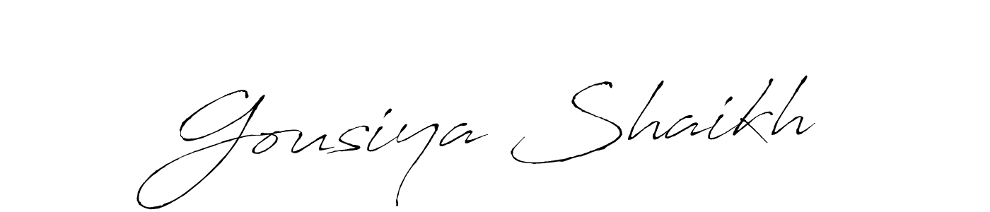 How to make Gousiya Shaikh signature? Antro_Vectra is a professional autograph style. Create handwritten signature for Gousiya Shaikh name. Gousiya Shaikh signature style 6 images and pictures png