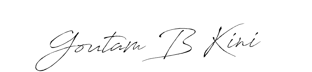 How to make Goutam B Kini name signature. Use Antro_Vectra style for creating short signs online. This is the latest handwritten sign. Goutam B Kini signature style 6 images and pictures png