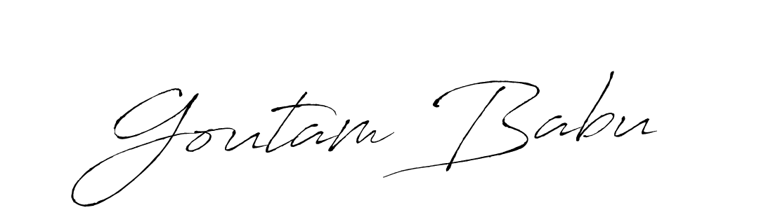 Design your own signature with our free online signature maker. With this signature software, you can create a handwritten (Antro_Vectra) signature for name Goutam Babu. Goutam Babu signature style 6 images and pictures png