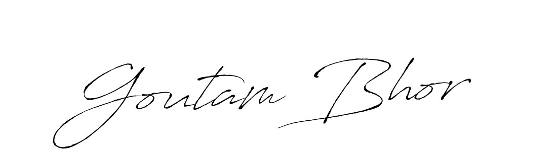 Design your own signature with our free online signature maker. With this signature software, you can create a handwritten (Antro_Vectra) signature for name Goutam Bhor. Goutam Bhor signature style 6 images and pictures png