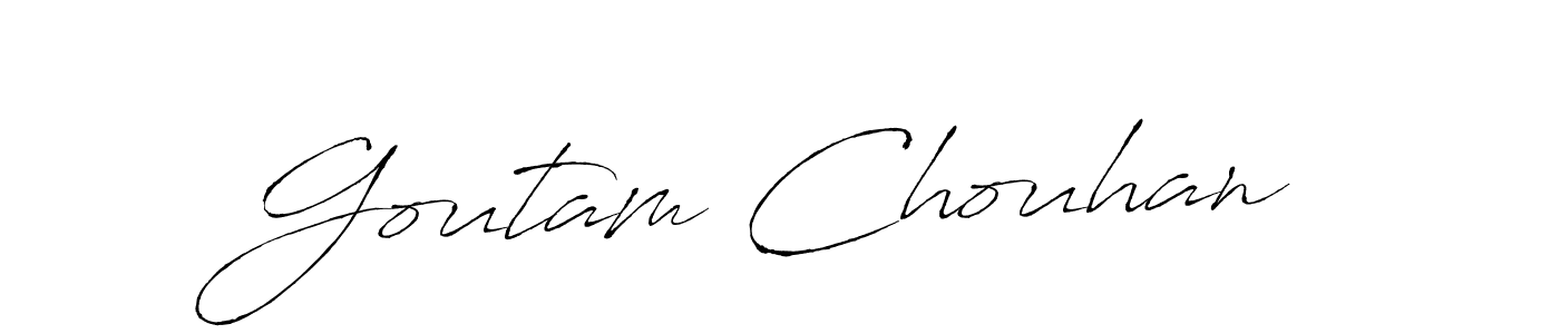 You should practise on your own different ways (Antro_Vectra) to write your name (Goutam Chouhan) in signature. don't let someone else do it for you. Goutam Chouhan signature style 6 images and pictures png