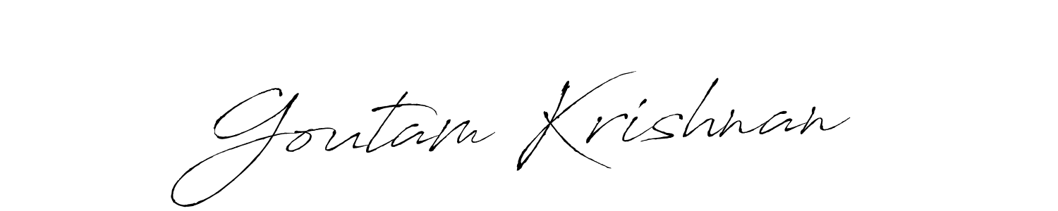 See photos of Goutam Krishnan official signature by Spectra . Check more albums & portfolios. Read reviews & check more about Antro_Vectra font. Goutam Krishnan signature style 6 images and pictures png