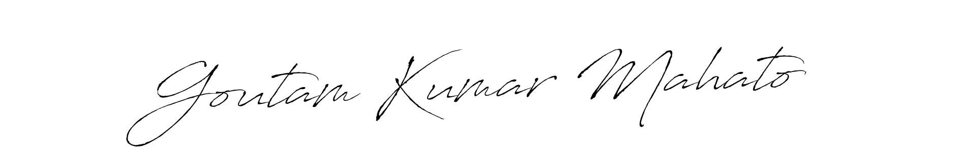 Make a short Goutam Kumar Mahato signature style. Manage your documents anywhere anytime using Antro_Vectra. Create and add eSignatures, submit forms, share and send files easily. Goutam Kumar Mahato signature style 6 images and pictures png