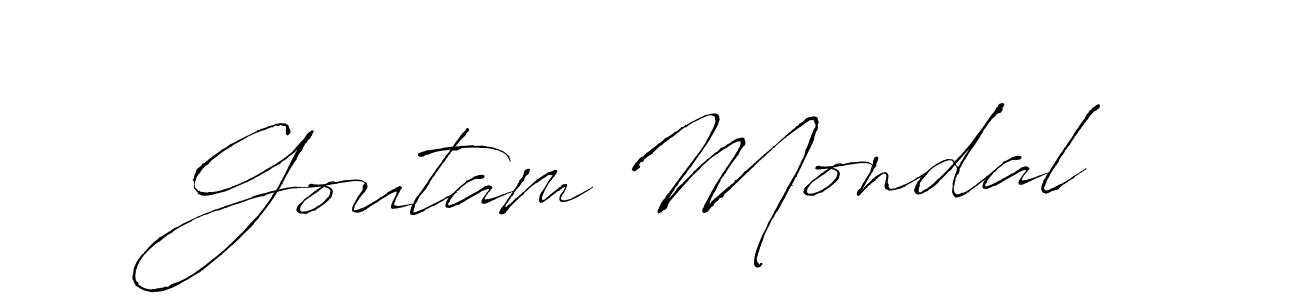 Design your own signature with our free online signature maker. With this signature software, you can create a handwritten (Antro_Vectra) signature for name Goutam Mondal. Goutam Mondal signature style 6 images and pictures png