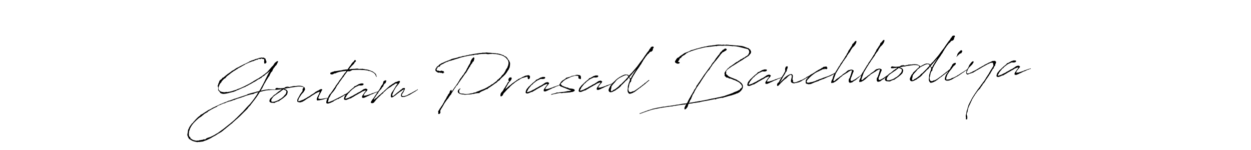 Design your own signature with our free online signature maker. With this signature software, you can create a handwritten (Antro_Vectra) signature for name Goutam Prasad Banchhodiya. Goutam Prasad Banchhodiya signature style 6 images and pictures png