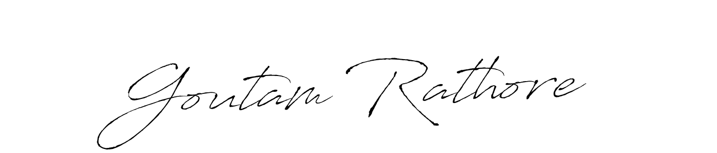 Design your own signature with our free online signature maker. With this signature software, you can create a handwritten (Antro_Vectra) signature for name Goutam Rathore. Goutam Rathore signature style 6 images and pictures png