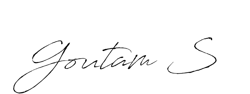 Goutam S stylish signature style. Best Handwritten Sign (Antro_Vectra) for my name. Handwritten Signature Collection Ideas for my name Goutam S. Goutam S signature style 6 images and pictures png