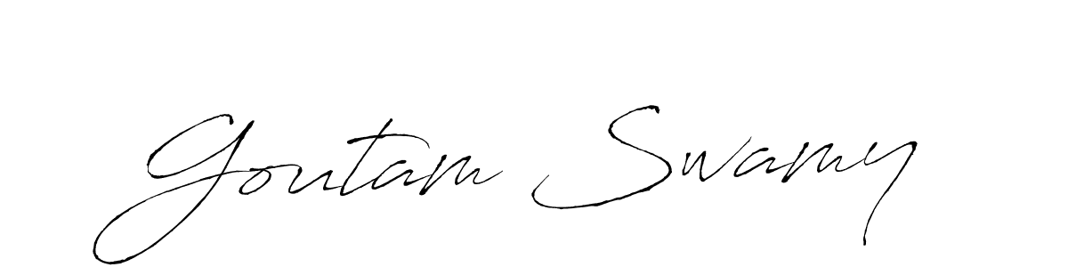Also we have Goutam Swamy name is the best signature style. Create professional handwritten signature collection using Antro_Vectra autograph style. Goutam Swamy signature style 6 images and pictures png