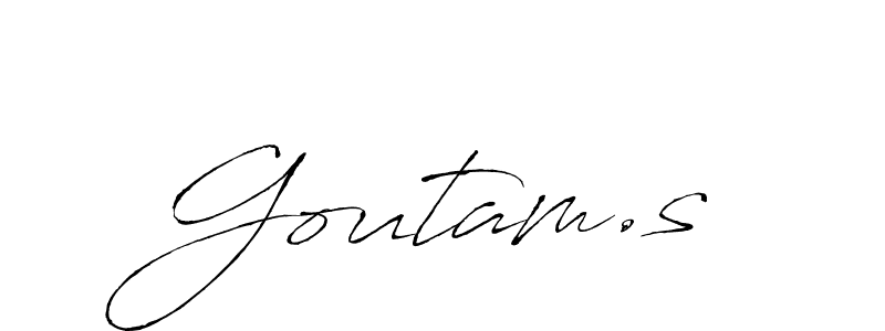 Also we have Goutam.s name is the best signature style. Create professional handwritten signature collection using Antro_Vectra autograph style. Goutam.s signature style 6 images and pictures png