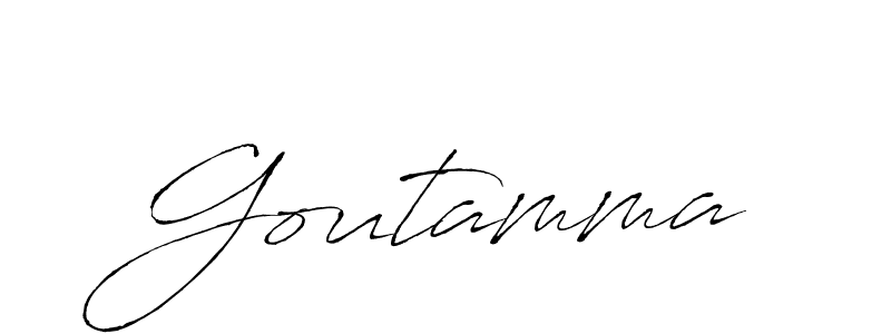 How to make Goutamma signature? Antro_Vectra is a professional autograph style. Create handwritten signature for Goutamma name. Goutamma signature style 6 images and pictures png