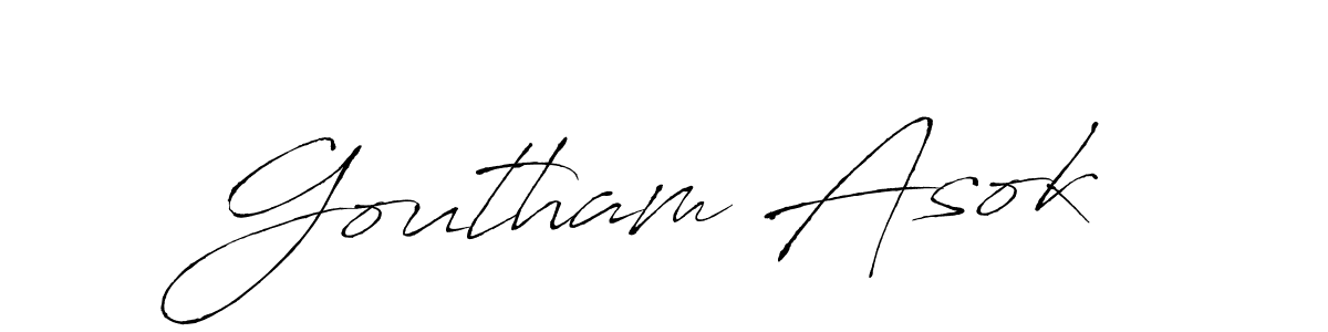 if you are searching for the best signature style for your name Goutham Asok. so please give up your signature search. here we have designed multiple signature styles  using Antro_Vectra. Goutham Asok signature style 6 images and pictures png