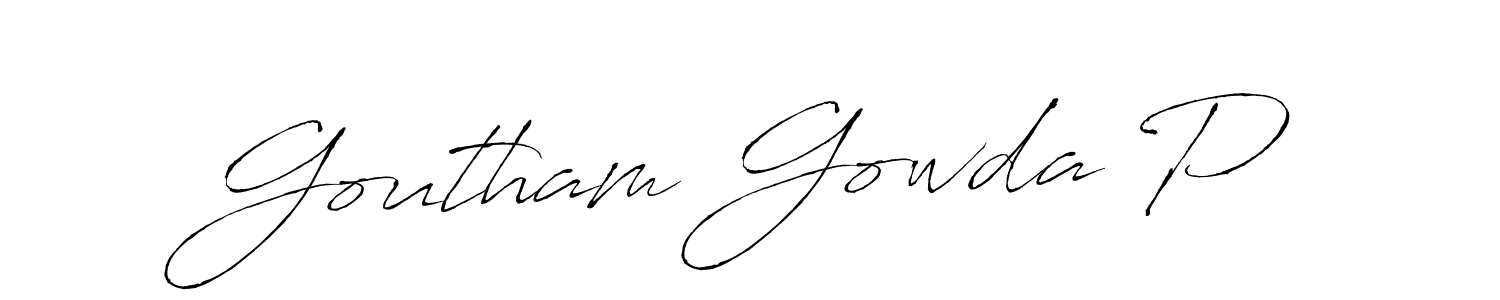 Design your own signature with our free online signature maker. With this signature software, you can create a handwritten (Antro_Vectra) signature for name Goutham Gowda P. Goutham Gowda P signature style 6 images and pictures png