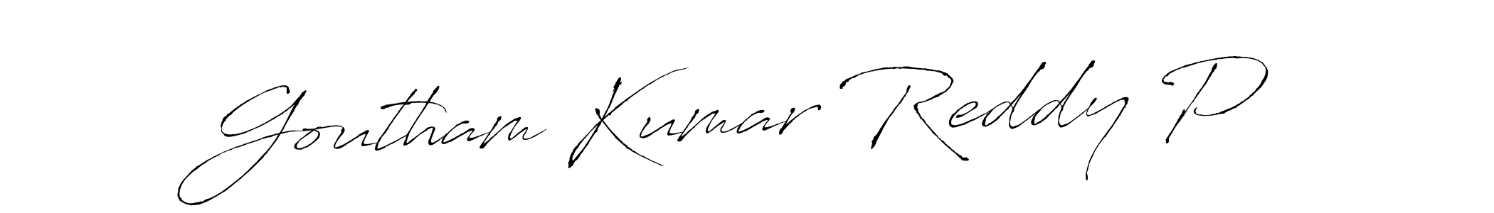 Design your own signature with our free online signature maker. With this signature software, you can create a handwritten (Antro_Vectra) signature for name Goutham Kumar Reddy P. Goutham Kumar Reddy P signature style 6 images and pictures png