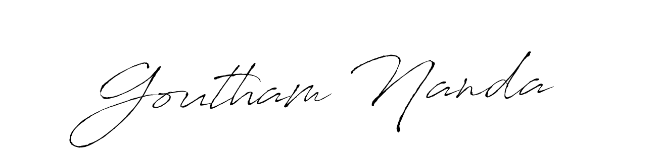 Make a beautiful signature design for name Goutham Nanda. Use this online signature maker to create a handwritten signature for free. Goutham Nanda signature style 6 images and pictures png
