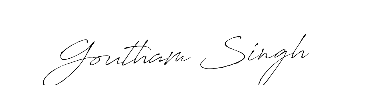 You can use this online signature creator to create a handwritten signature for the name Goutham Singh. This is the best online autograph maker. Goutham Singh signature style 6 images and pictures png