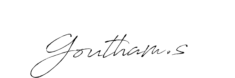 You can use this online signature creator to create a handwritten signature for the name Goutham.s. This is the best online autograph maker. Goutham.s signature style 6 images and pictures png