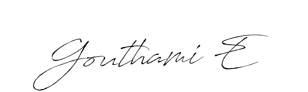 Make a beautiful signature design for name Gouthami E. Use this online signature maker to create a handwritten signature for free. Gouthami E signature style 6 images and pictures png