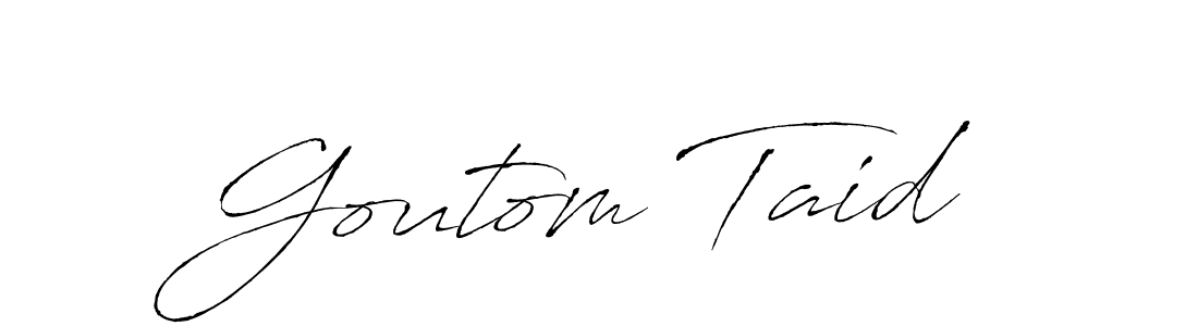 See photos of Goutom Taid official signature by Spectra . Check more albums & portfolios. Read reviews & check more about Antro_Vectra font. Goutom Taid signature style 6 images and pictures png