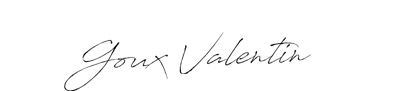 Also we have Goux Valentin name is the best signature style. Create professional handwritten signature collection using Antro_Vectra autograph style. Goux Valentin signature style 6 images and pictures png