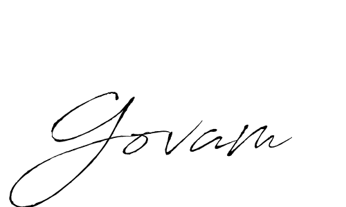 You should practise on your own different ways (Antro_Vectra) to write your name (Govam) in signature. don't let someone else do it for you. Govam signature style 6 images and pictures png