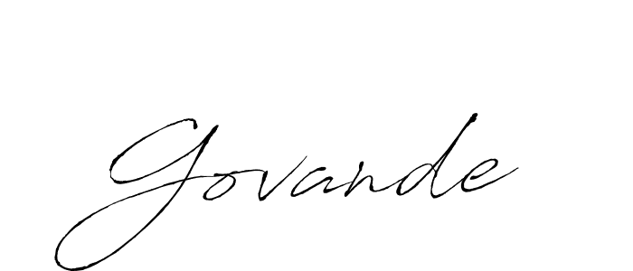 Use a signature maker to create a handwritten signature online. With this signature software, you can design (Antro_Vectra) your own signature for name Govande. Govande signature style 6 images and pictures png