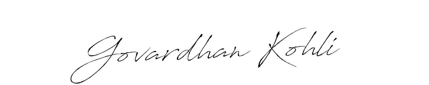 Govardhan Kohli stylish signature style. Best Handwritten Sign (Antro_Vectra) for my name. Handwritten Signature Collection Ideas for my name Govardhan Kohli. Govardhan Kohli signature style 6 images and pictures png