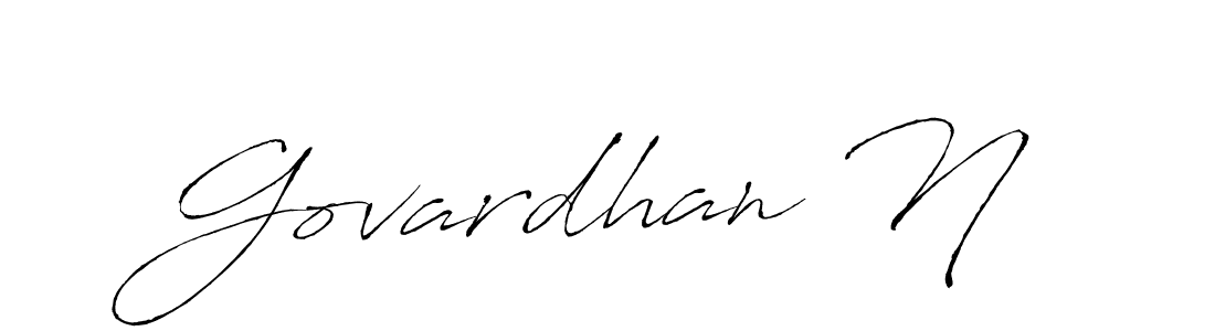 The best way (Antro_Vectra) to make a short signature is to pick only two or three words in your name. The name Govardhan N include a total of six letters. For converting this name. Govardhan N signature style 6 images and pictures png