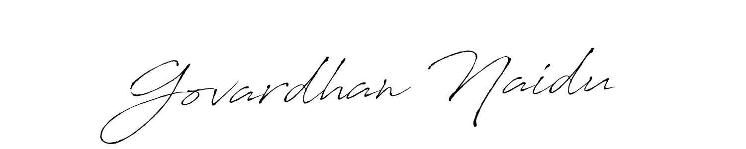 Govardhan Naidu stylish signature style. Best Handwritten Sign (Antro_Vectra) for my name. Handwritten Signature Collection Ideas for my name Govardhan Naidu. Govardhan Naidu signature style 6 images and pictures png