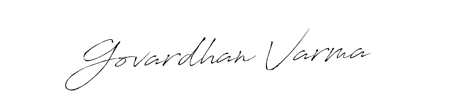 Make a beautiful signature design for name Govardhan Varma. With this signature (Antro_Vectra) style, you can create a handwritten signature for free. Govardhan Varma signature style 6 images and pictures png